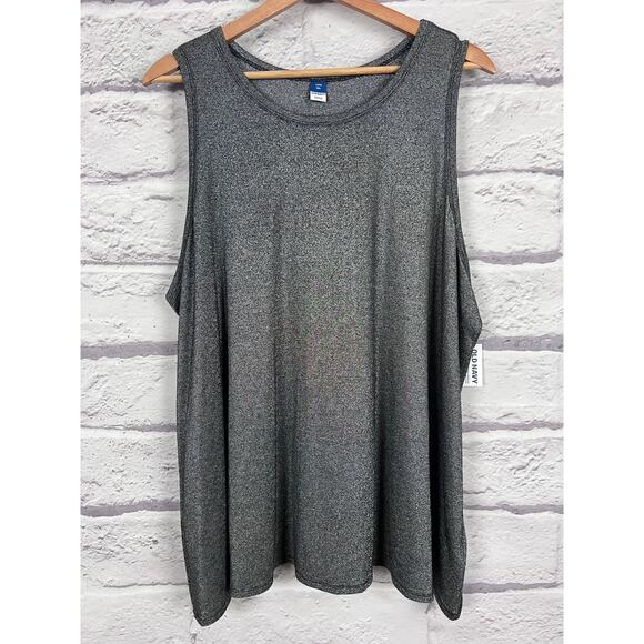 NWT Old Navy Womens XXL Luxe Glam Party‎ Holiday Metallic Shimmer Swing Tank Top - Picture 3 of 10